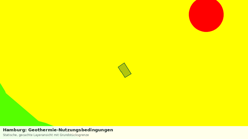 Statische Kartenansicht: Hamburg: Geothermie-Nutzungsbedingungen