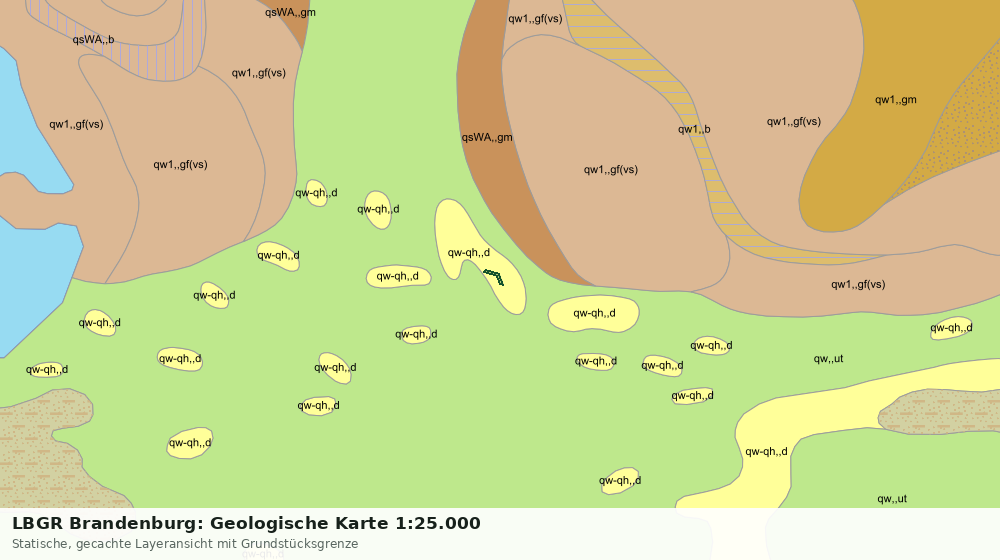 Statische Kartenansicht: LBGR Brandenburg: Geologische Karte 1:25.000