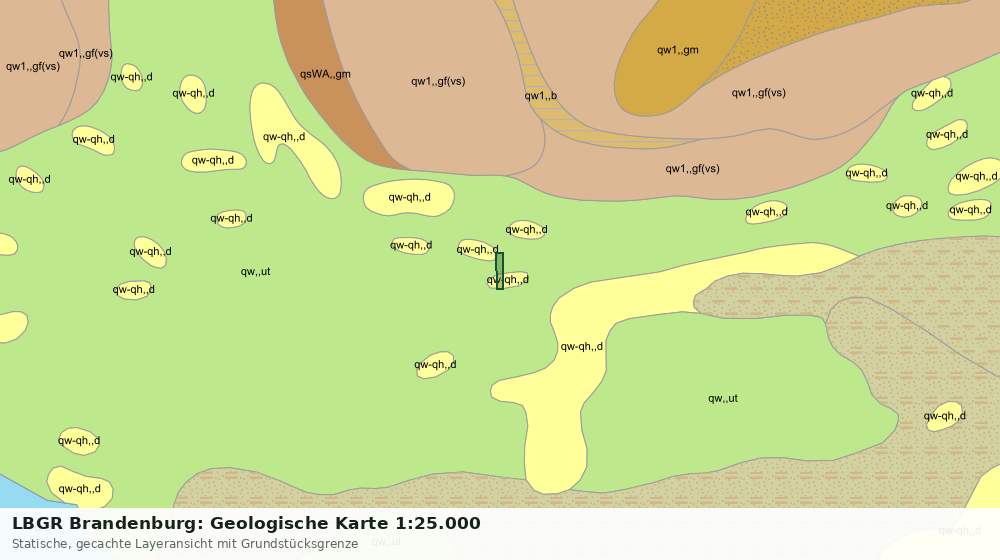 Statische Kartenansicht: LBGR Brandenburg: Geologische Karte 1:25.000