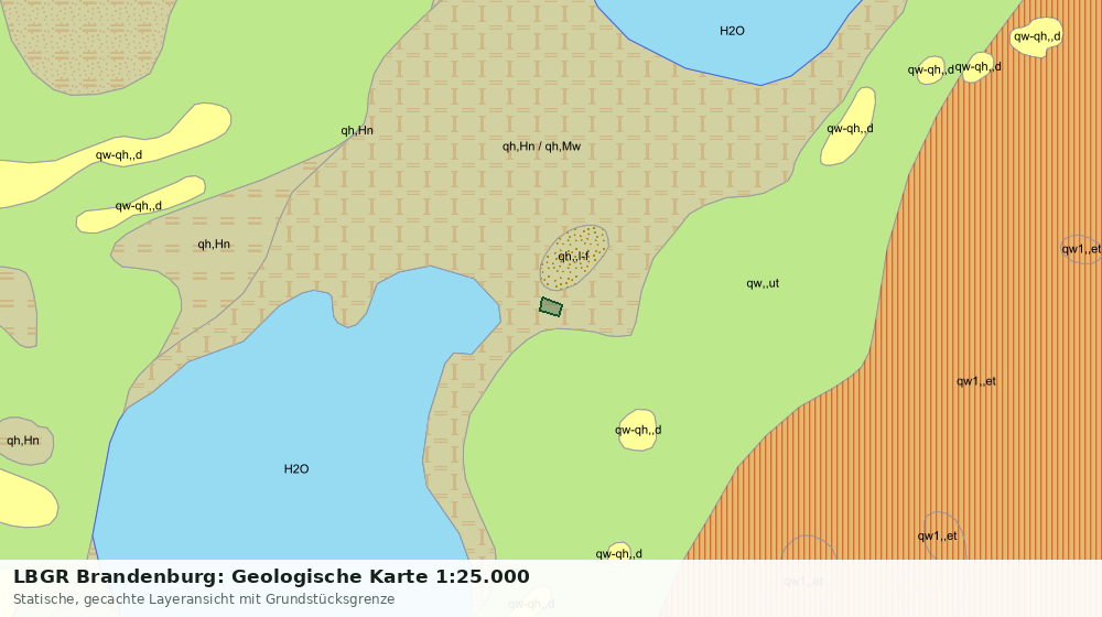 Statische Kartenansicht: LBGR Brandenburg: Geologische Karte 1:25.000