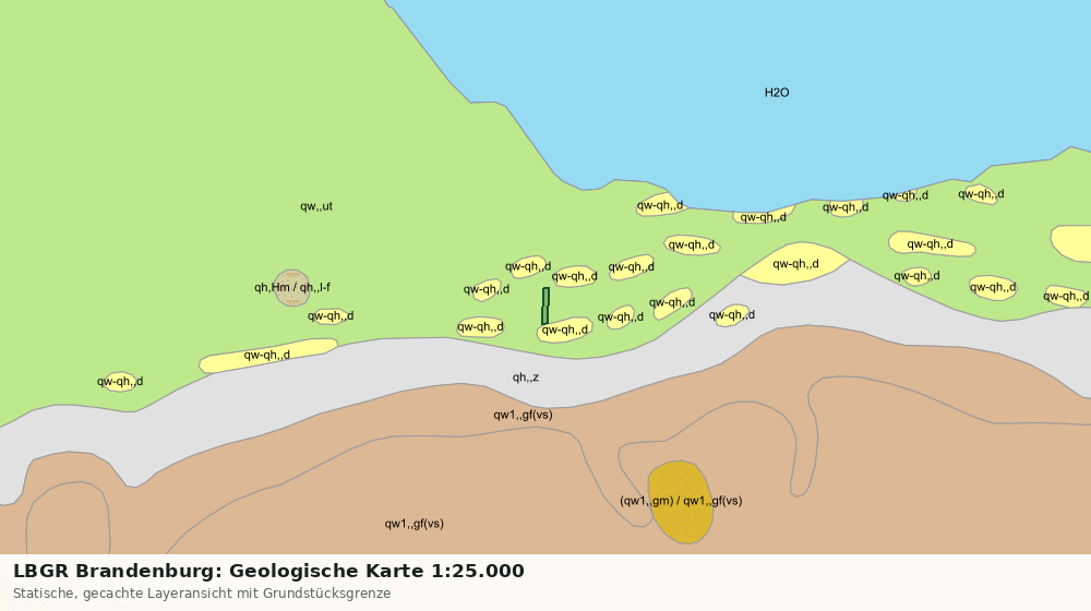 Statische Kartenansicht: LBGR Brandenburg: Geologische Karte 1:25.000