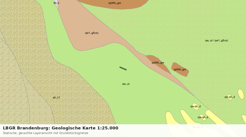 Statische Kartenansicht: LBGR Brandenburg: Geologische Karte 1:25.000