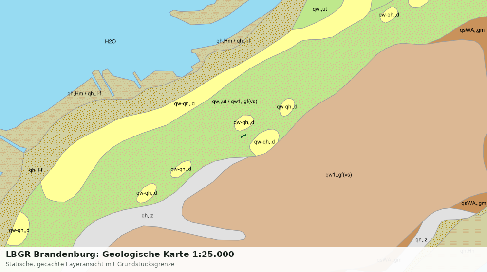 Statische Kartenansicht: LBGR Brandenburg: Geologische Karte 1:25.000