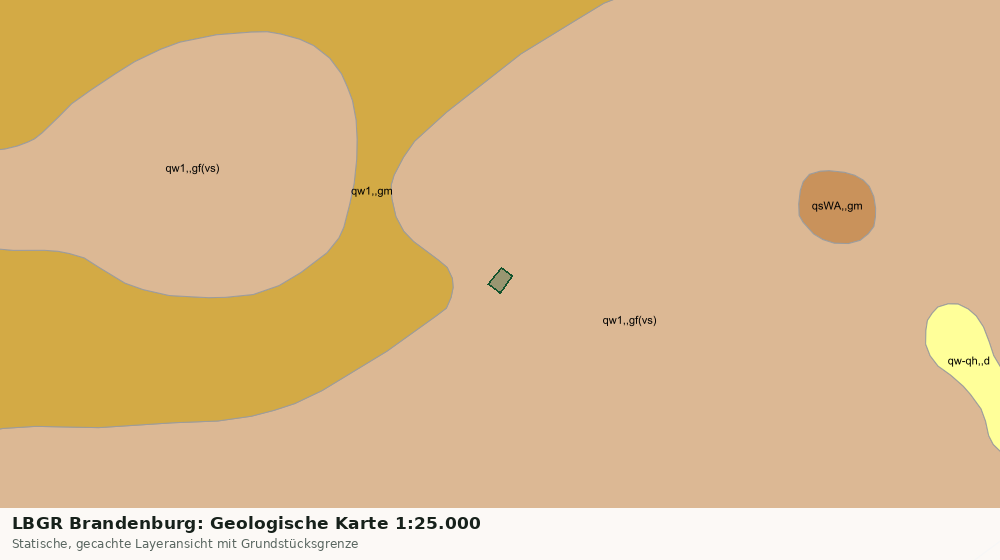 Statische Kartenansicht: LBGR Brandenburg: Geologische Karte 1:25.000