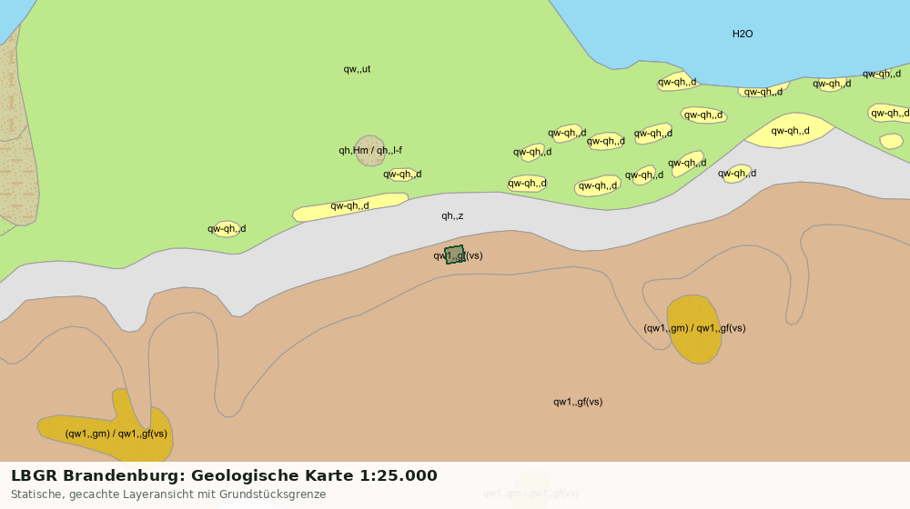Statische Kartenansicht: LBGR Brandenburg: Geologische Karte 1:25.000