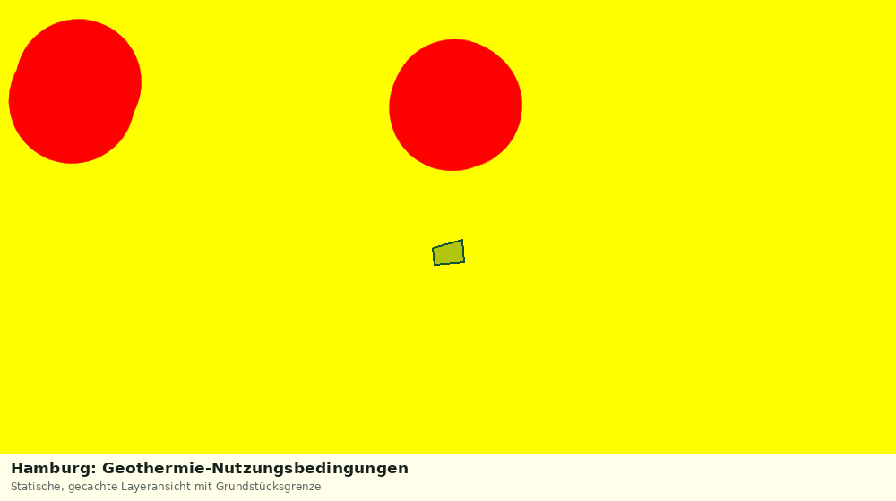 Statische Kartenansicht: Hamburg: Geothermie-Nutzungsbedingungen
