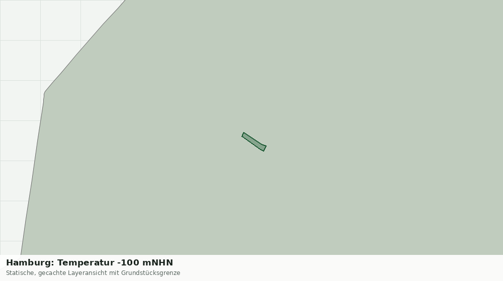 Statische Kartenansicht: Hamburg: Temperatur -100 mNHN