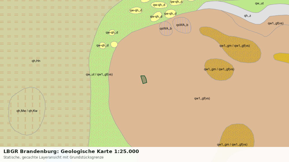 Statische Kartenansicht: LBGR Brandenburg: Geologische Karte 1:25.000