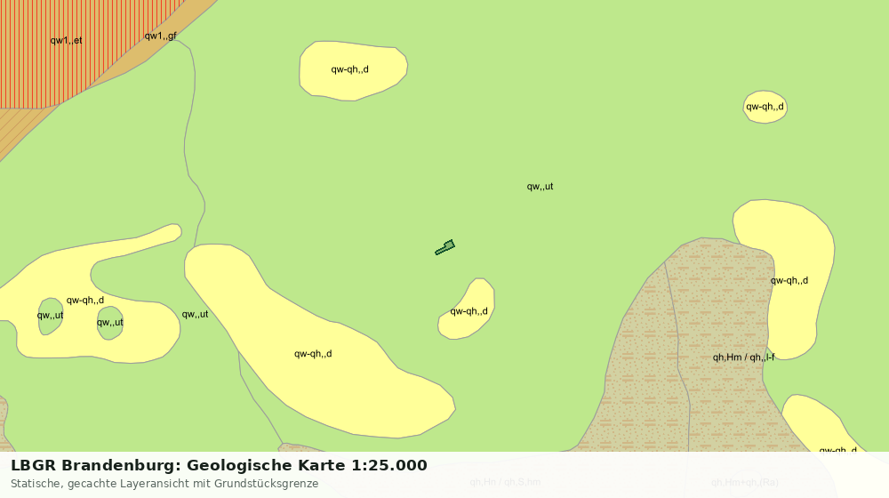 Statische Kartenansicht: LBGR Brandenburg: Geologische Karte 1:25.000