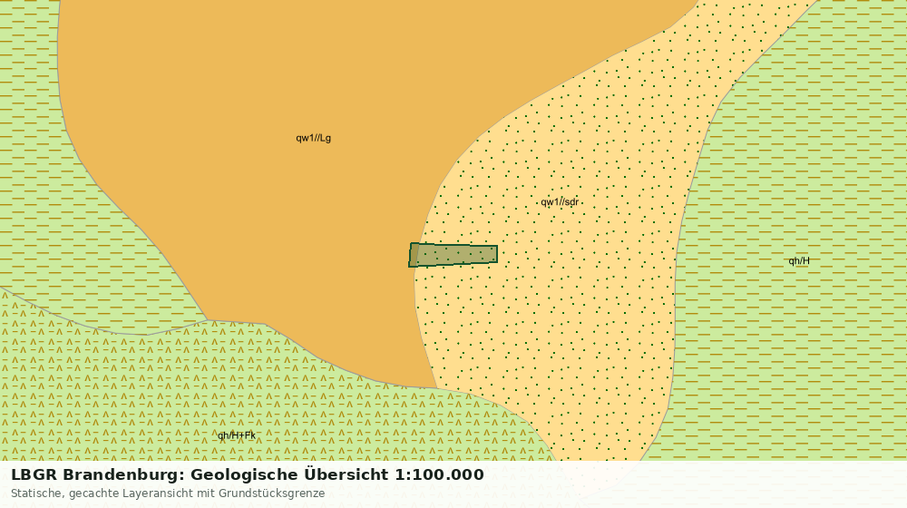 Statische Kartenansicht: LBGR Brandenburg: Geologische Übersicht 1:100.000