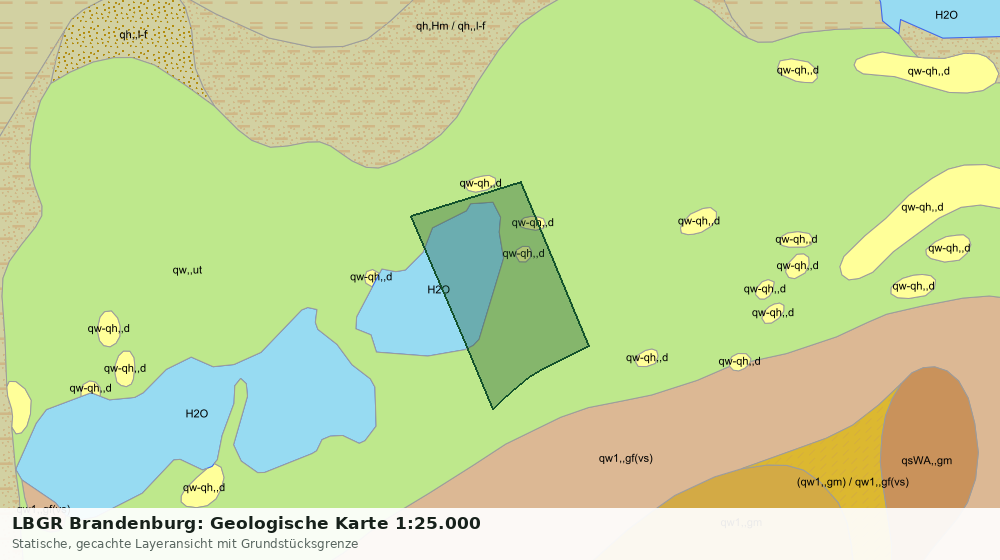 Statische Kartenansicht: LBGR Brandenburg: Geologische Karte 1:25.000