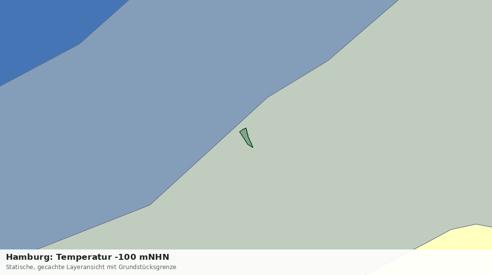 Statische Kartenansicht: Hamburg: Temperatur -100 mNHN