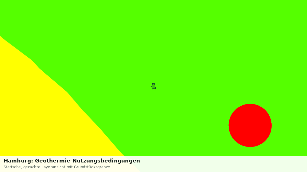 Statische Kartenansicht: Hamburg: Geothermie-Nutzungsbedingungen