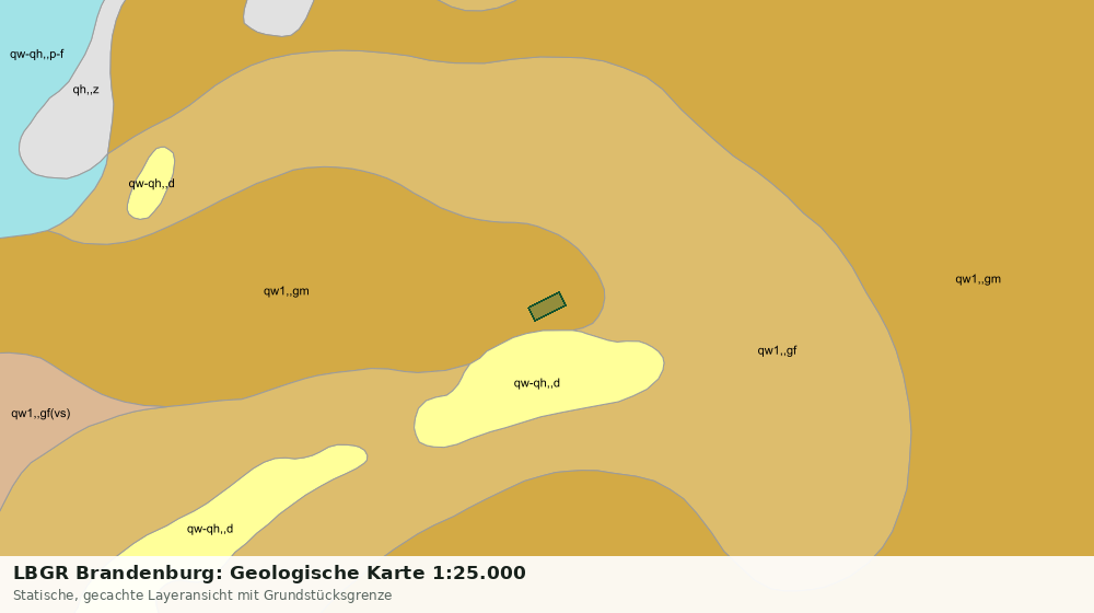 Statische Kartenansicht: LBGR Brandenburg: Geologische Karte 1:25.000