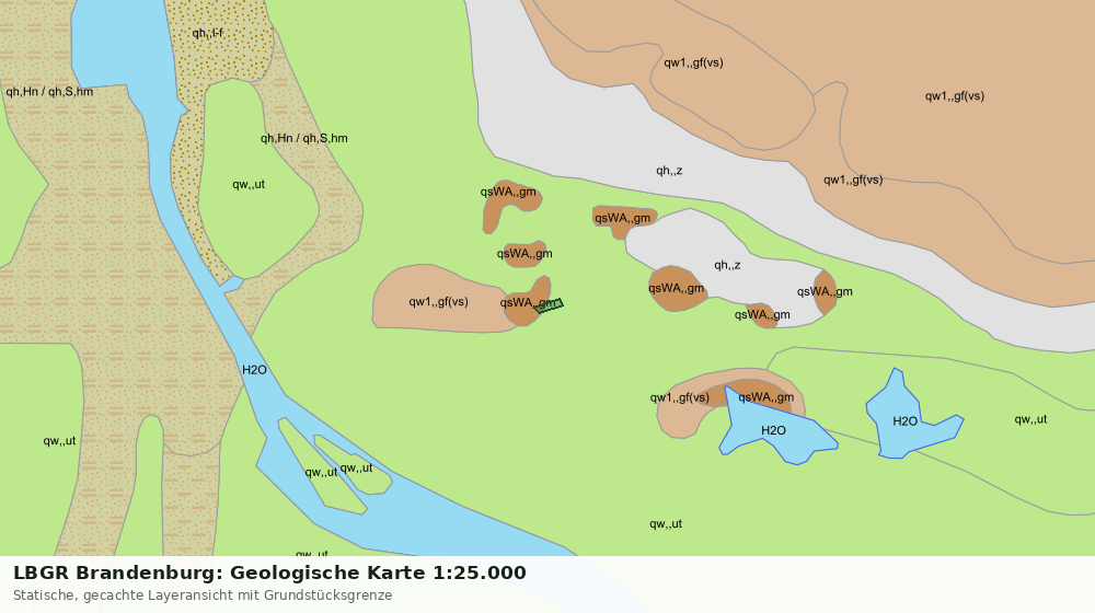 Statische Kartenansicht: LBGR Brandenburg: Geologische Karte 1:25.000