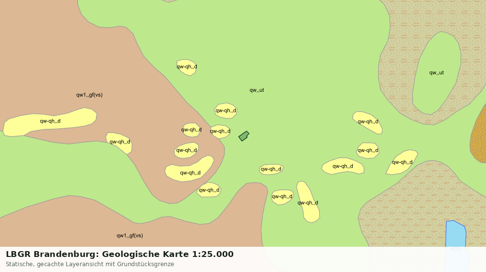 Statische Kartenansicht: LBGR Brandenburg: Geologische Karte 1:25.000