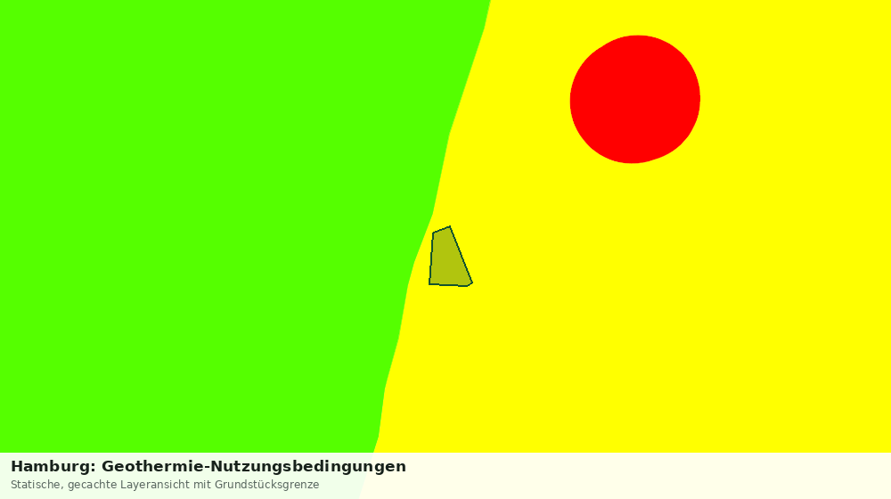 Statische Kartenansicht: Hamburg: Geothermie-Nutzungsbedingungen