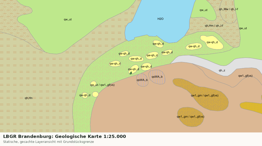 Statische Kartenansicht: LBGR Brandenburg: Geologische Karte 1:25.000