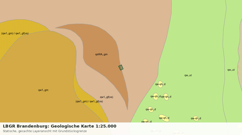 Statische Kartenansicht: LBGR Brandenburg: Geologische Karte 1:25.000