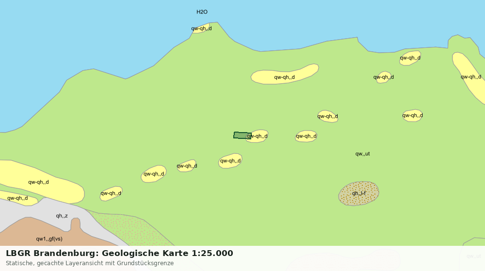 Statische Kartenansicht: LBGR Brandenburg: Geologische Karte 1:25.000