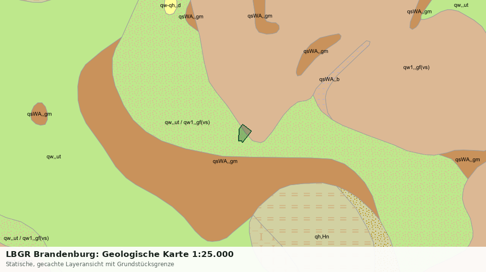 Statische Kartenansicht: LBGR Brandenburg: Geologische Karte 1:25.000