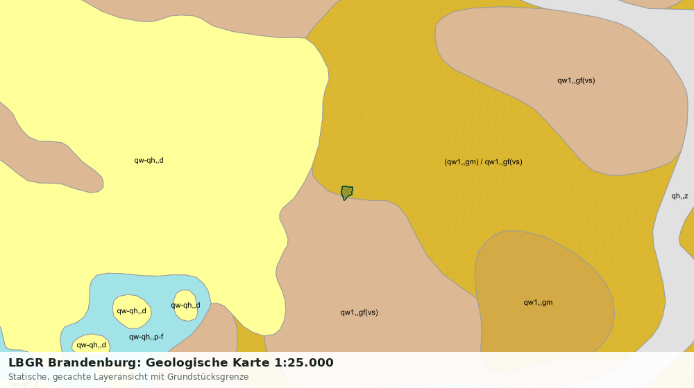 Statische Kartenansicht: LBGR Brandenburg: Geologische Karte 1:25.000