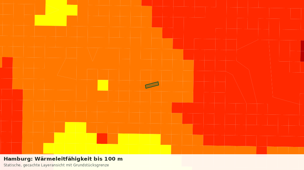 Statische Kartenansicht: Hamburg: Wärmeleitfähigkeit bis 100 m