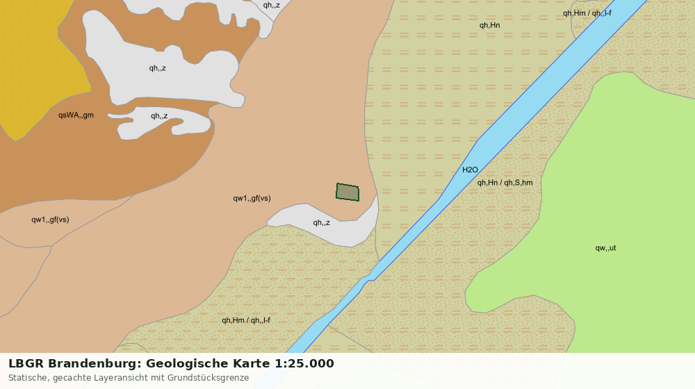 Statische Kartenansicht: LBGR Brandenburg: Geologische Karte 1:25.000
