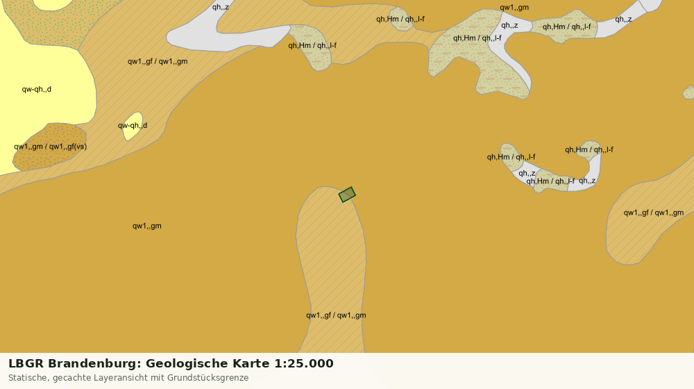 Statische Kartenansicht: LBGR Brandenburg: Geologische Karte 1:25.000
