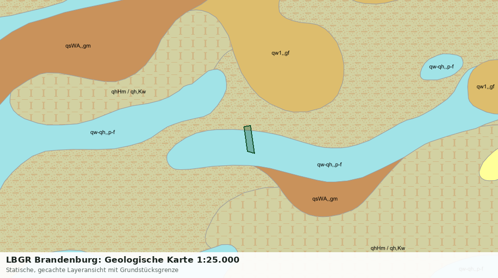 Statische Kartenansicht: LBGR Brandenburg: Geologische Karte 1:25.000