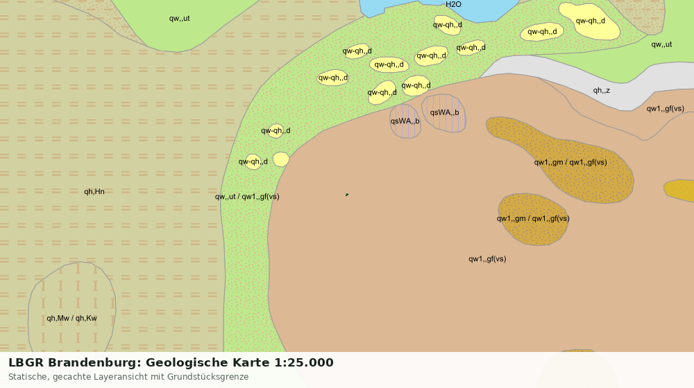 Statische Kartenansicht: LBGR Brandenburg: Geologische Karte 1:25.000