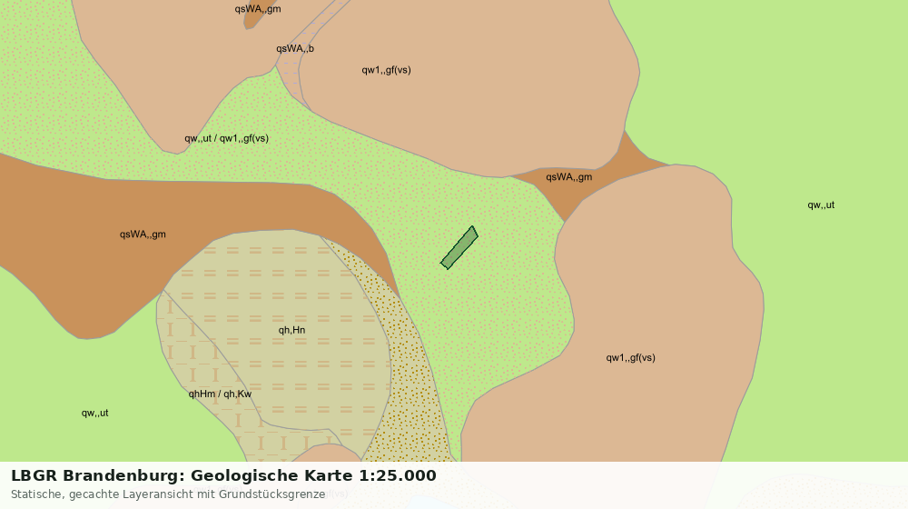 Statische Kartenansicht: LBGR Brandenburg: Geologische Karte 1:25.000
