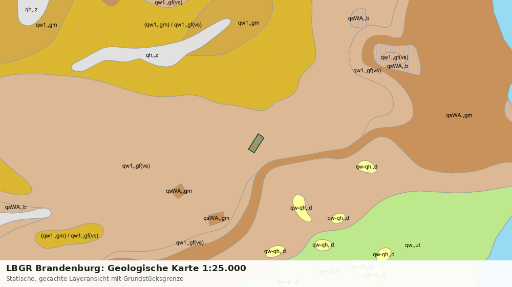 Statische Kartenansicht: LBGR Brandenburg: Geologische Karte 1:25.000