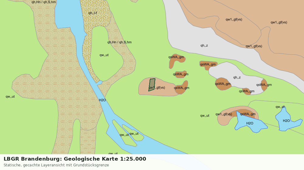 Statische Kartenansicht: LBGR Brandenburg: Geologische Karte 1:25.000