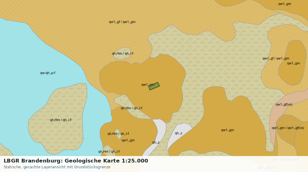 Statische Kartenansicht: LBGR Brandenburg: Geologische Karte 1:25.000