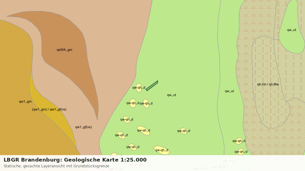 Statische Kartenansicht: LBGR Brandenburg: Geologische Karte 1:25.000