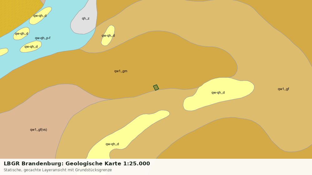 Statische Kartenansicht: LBGR Brandenburg: Geologische Karte 1:25.000