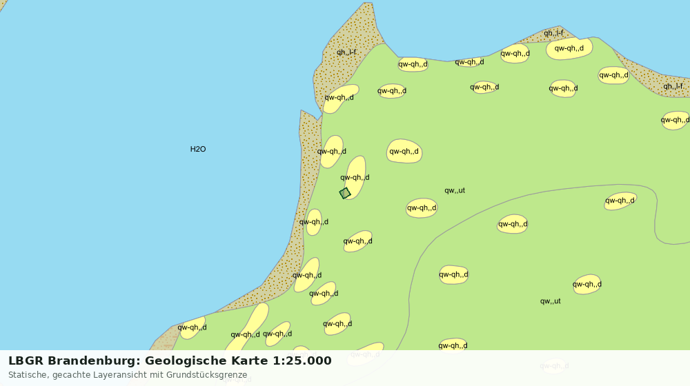 Statische Kartenansicht: LBGR Brandenburg: Geologische Karte 1:25.000