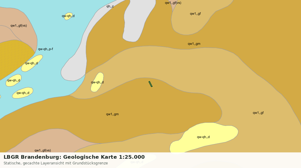 Statische Kartenansicht: LBGR Brandenburg: Geologische Karte 1:25.000