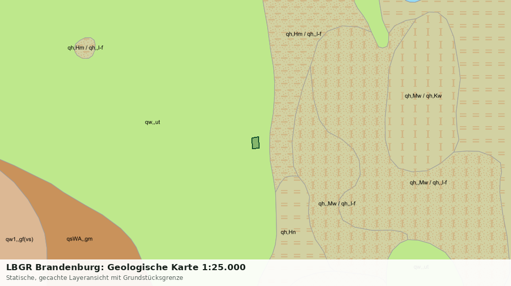 Statische Kartenansicht: LBGR Brandenburg: Geologische Karte 1:25.000