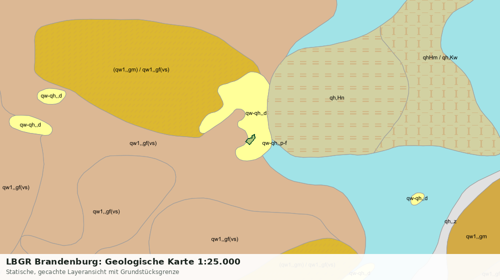 Statische Kartenansicht: LBGR Brandenburg: Geologische Karte 1:25.000