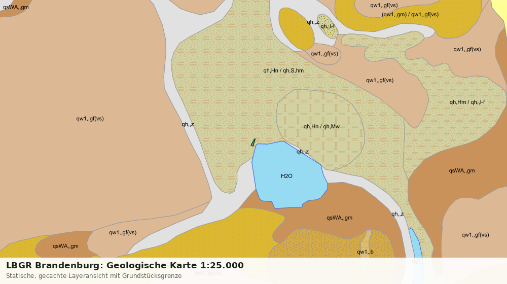 Statische Kartenansicht: LBGR Brandenburg: Geologische Karte 1:25.000