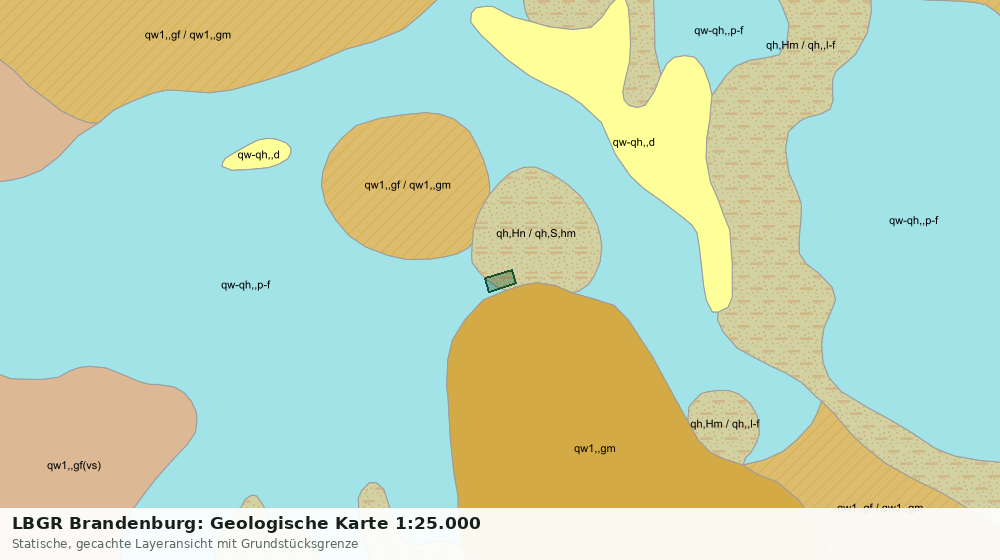 Statische Kartenansicht: LBGR Brandenburg: Geologische Karte 1:25.000