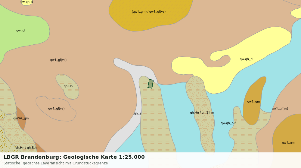 Statische Kartenansicht: LBGR Brandenburg: Geologische Karte 1:25.000