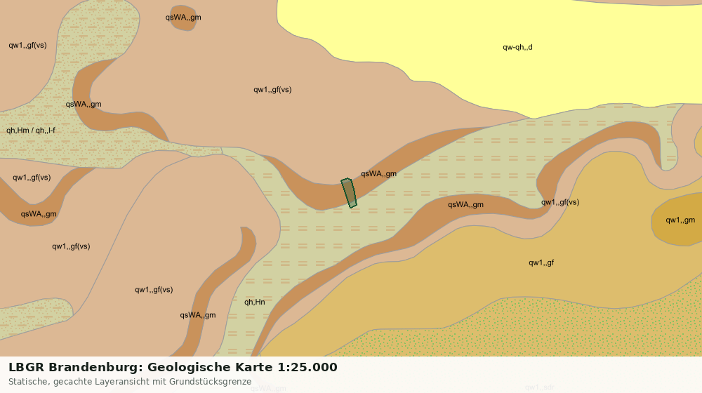 Statische Kartenansicht: LBGR Brandenburg: Geologische Karte 1:25.000