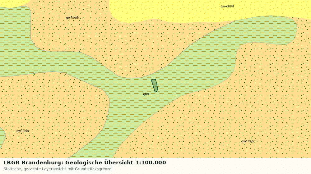 Statische Kartenansicht: LBGR Brandenburg: Geologische Übersicht 1:100.000