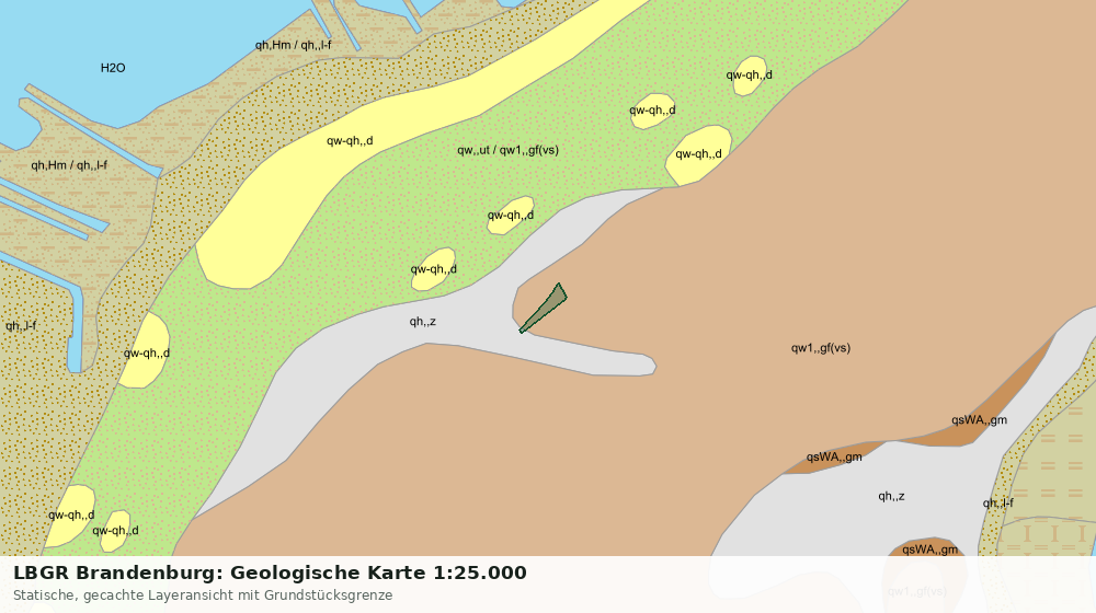 Statische Kartenansicht: LBGR Brandenburg: Geologische Karte 1:25.000