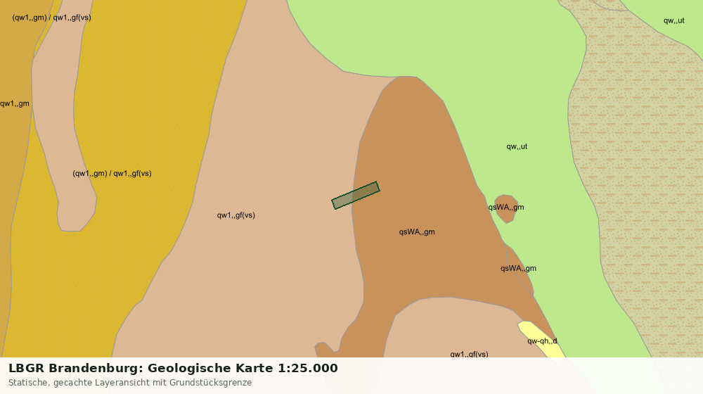 Statische Kartenansicht: LBGR Brandenburg: Geologische Karte 1:25.000