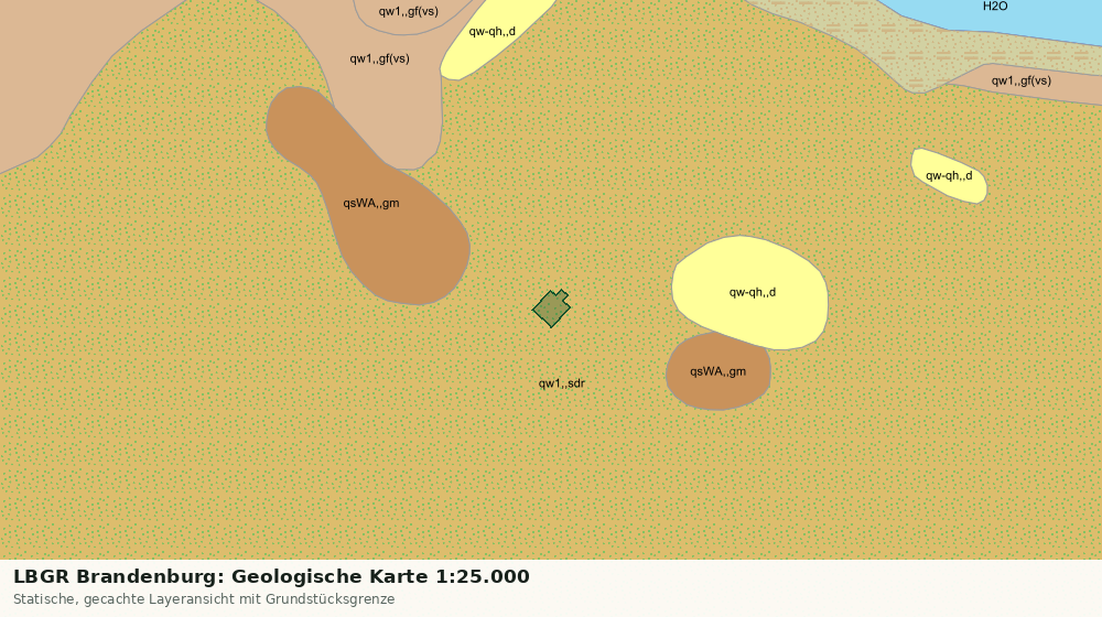 Statische Kartenansicht: LBGR Brandenburg: Geologische Karte 1:25.000