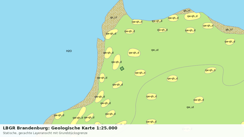 Statische Kartenansicht: LBGR Brandenburg: Geologische Karte 1:25.000